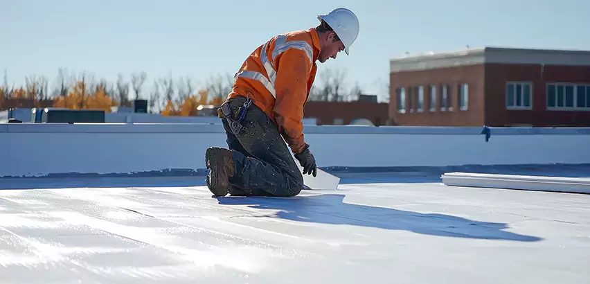 Flat Roof Drain Installation in Eastchester