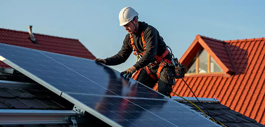 Solar Panels on Steel Roof Installation in Eastchester